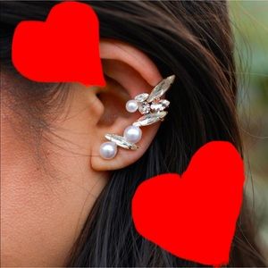2 Beautiful Earrings or Cuffs for any Formal occasions - Bling w/top-clip secure